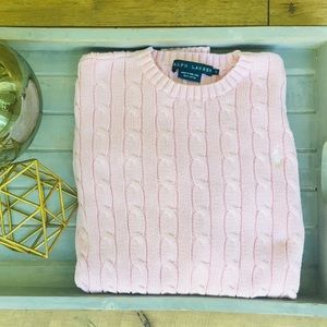 Ralph Lauren Cable-Knit Crew Neck Sweater